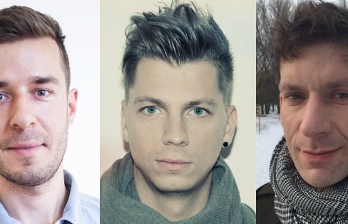 Daniel Biegaj, Michał Brzeczkowski i Michał Tomaszewski w agencji Fenomem