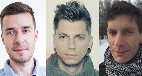 Daniel Biegaj, Michał Brzeczkowski i Michał Tomaszewski w agencji Fenomem