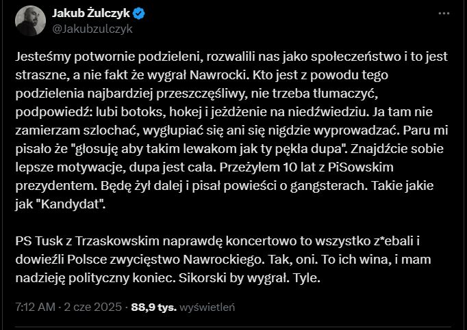 Wpis Żulczyka