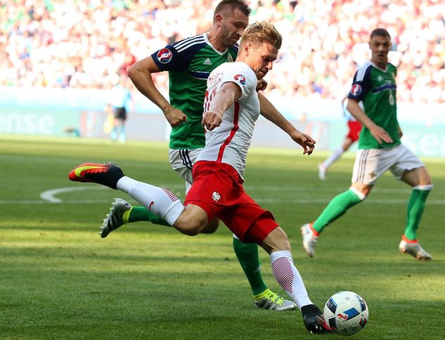 Łukasz Piszczek podczas meczu z Irlandią Północną podczas Euro 2016