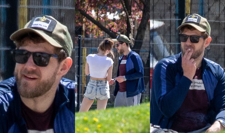 Antek Królikowski pali papierosa na spacerze z kochanką