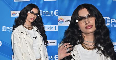 Viki Gabor zarzuca bujnym włosem na ściance konferencji przed festiwalem w Opolu. Stylowa? (ZDJĘCIA)