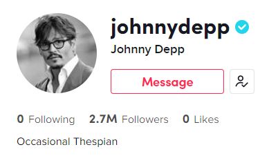Johnny Depp założył konto na TikToku!