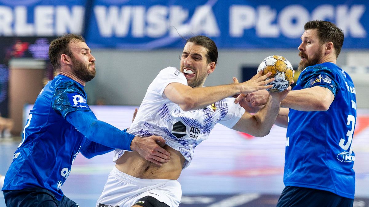 Getty Images / Andrzej Iwanczuk/NurPhoto  / Julien Bos w akcji podczas meczu z Orlen Wisłą Płock w Lidze Mistrzów