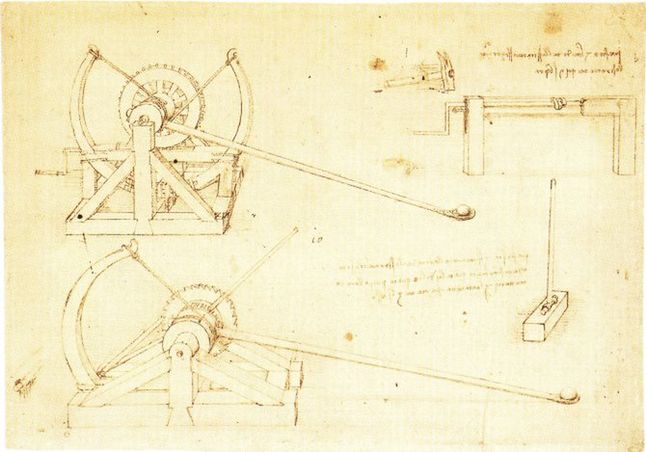 Projekt katapulty autorstwa Leonardo da Vinci