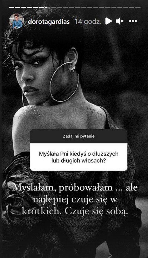 Dorota Gardias pokazuje zdjęcia w długich włosach