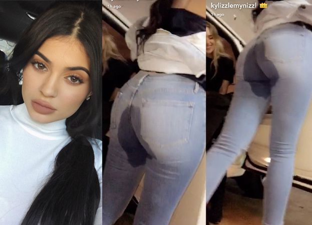 Kylie Jenner pochwaliła się mokrą plamą na pupie… (ZDJĘCIA)