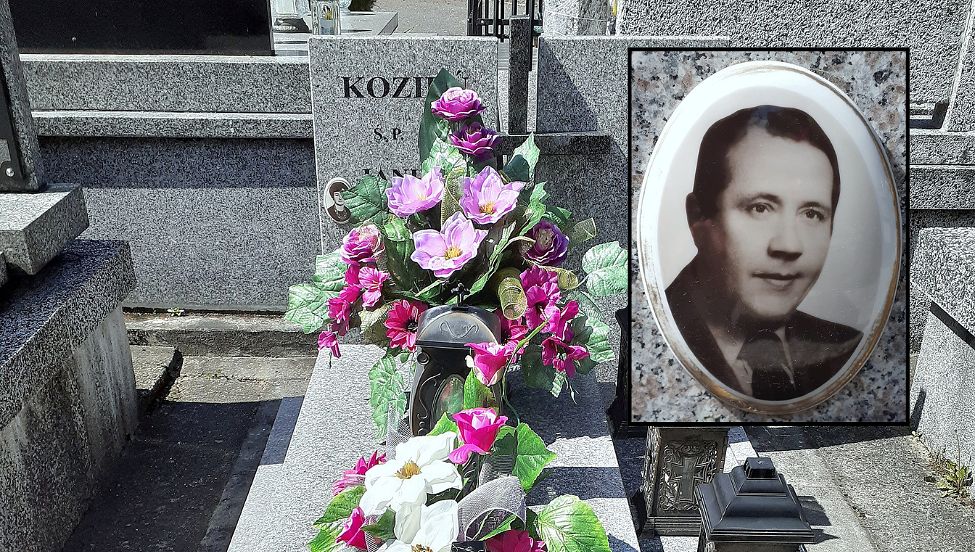 Grób Zdzisława Kozienia oraz jego zdjęcie nagrobne