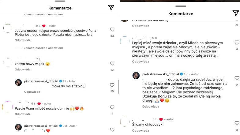 Piotr Stramowski wdał się w dyskusję z internautami 