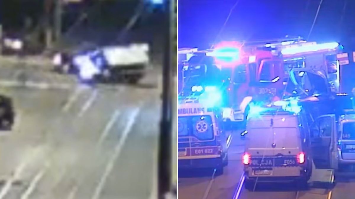 Wypadek drogowy z udziałem radiowozu.