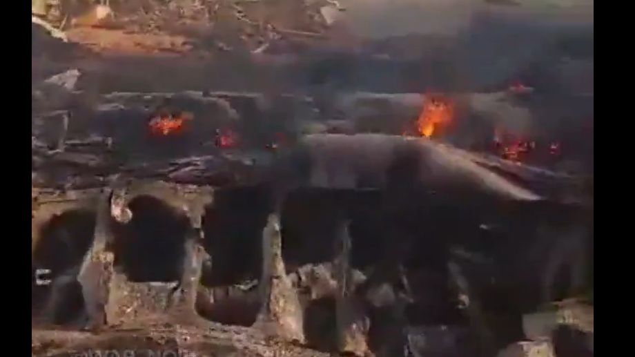 Wrak samolotu Ił-76 w Sudanie.