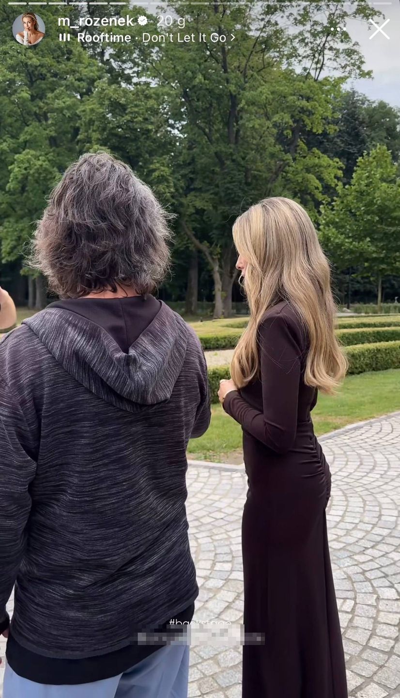 Małgorzata Rozenek pozdrawia z planu