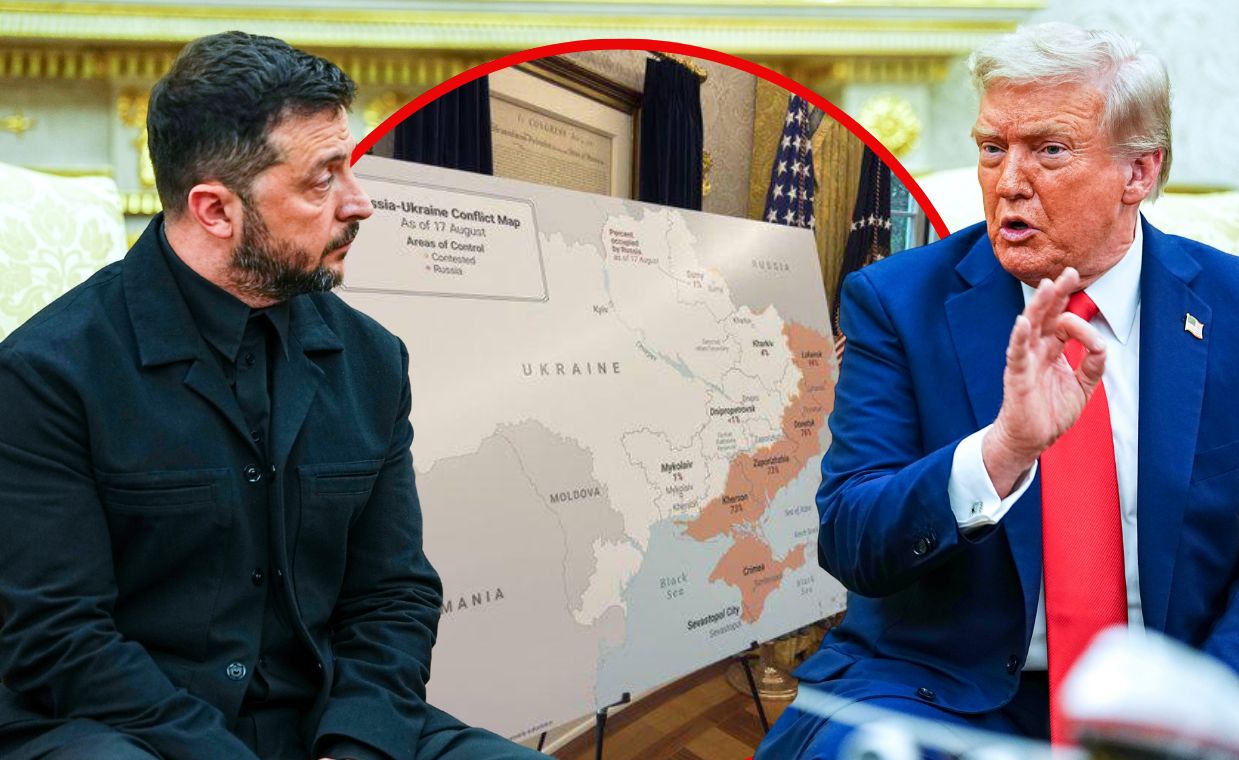 W Białym Domu pojawiła się mapa Ukrainy. Zełenski stawia sprawę jasno