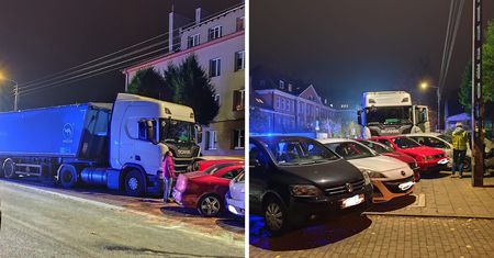 Nagle zjechał z jezdni. Staranował 11 samochodów
