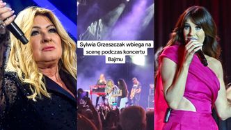 Sylwia Grzeszczak WPAROWAŁA na scenę podczas przemówienia Beaty Kozidrak. Dlaczego przerwała koncert Bajmu? Jest nagranie (WIDEO)