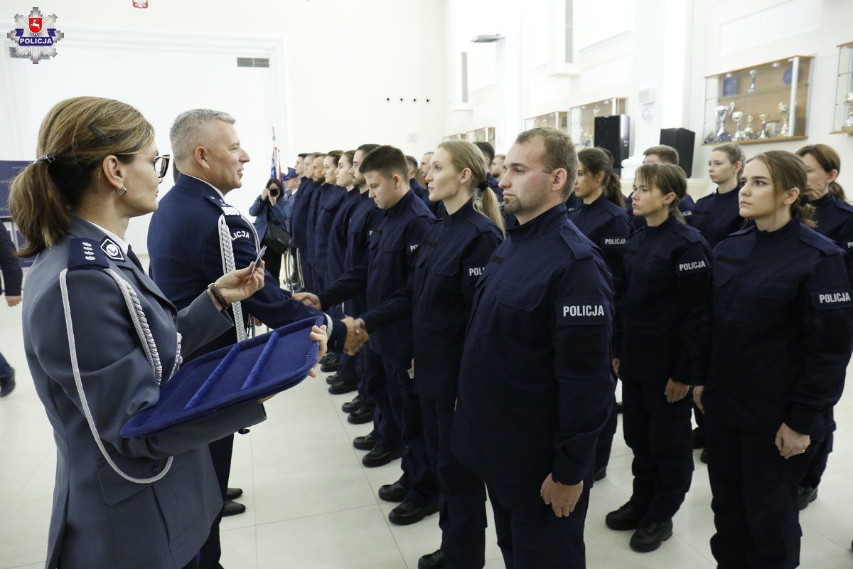 Ślubowanie nowych policjantów w Lublinie