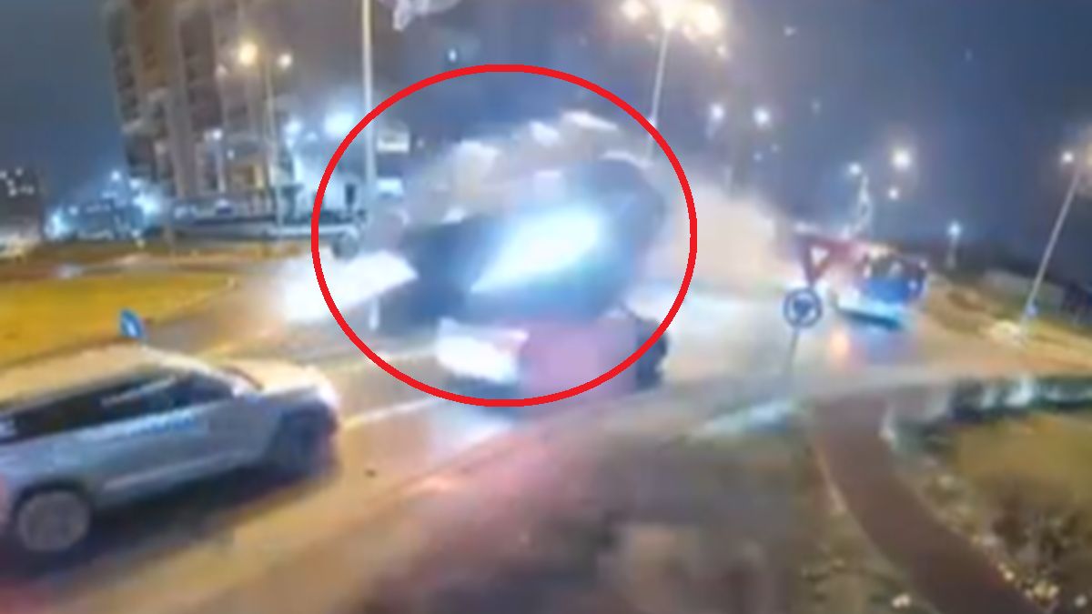 Nagranie z Rumunii. Auto wyleciało w powietrze.