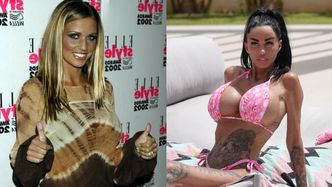 Odziana w mikroskopijne bikini Katie Price ogrzewa w słońcu swoją nową twarz