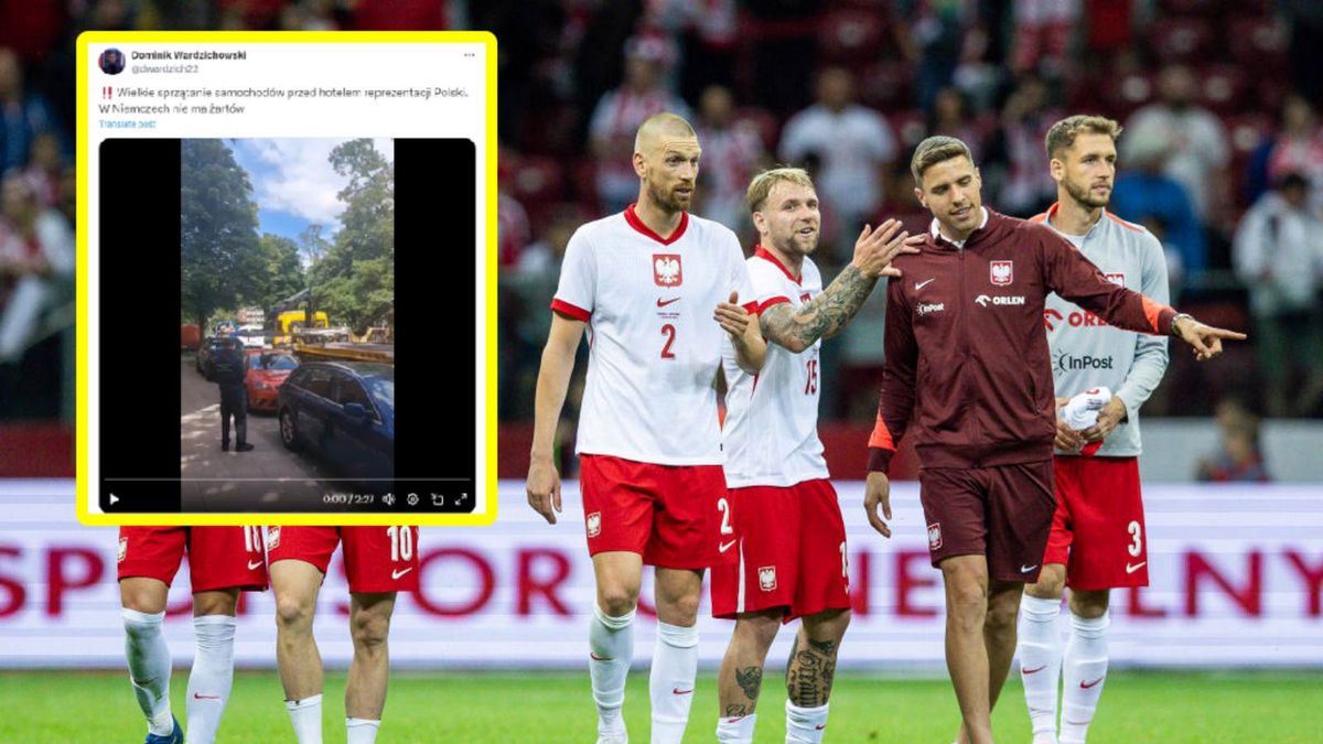 Zdjęcie okładkowe artykułu: Getty Images / Foto Olimpik / Dominik Wardzichowski/X / reprezentanci Polski / odholowywanie samochodów stojących przed hotelem Polaków w Niemczech