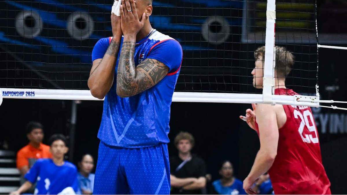 Materiały prasowe / Volleyball World / Reprezentant Kuby w meczu z USA latem 2025 roku