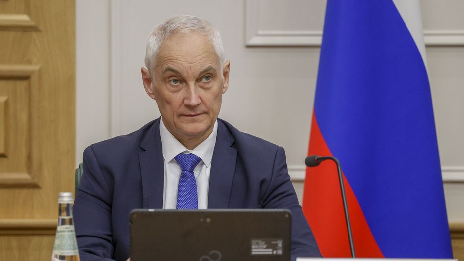 MOSCOW, RUSSIA - MAY 13: (----EDITORIAL USE ONLY - MANDATORY CREDIT - 'FEDERATION COUNCIL PRESS SERVICE / HANDOUT' - NO MARKETING NO ADVERTISING CAMPAIGNS - DISTRIBUTED AS A SERVICE TO CLIENTS----) Candidate for Russian Defence Minister Andrei Belousov speaks during a meeting of the Federation Council's Committee on Defence and Security before the approval of new members of the Russian Government at the Federation Council, the upper house of parliament, in Moscow, Russia on May 13, 2024. (Photo by Federation Council Press Service/Anadolu via Getty Images)