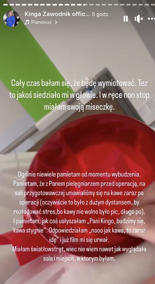 Kinga Zawodnik pokazuje pierwsze zdjęcia ze szpitala po operacji zmniejszenia żołądka. "OGROMNY BÓL, nawet przy oddychaniu"