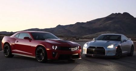 Chevrolet Camaro ZL1 vs. Nissan GT-R [wideo]