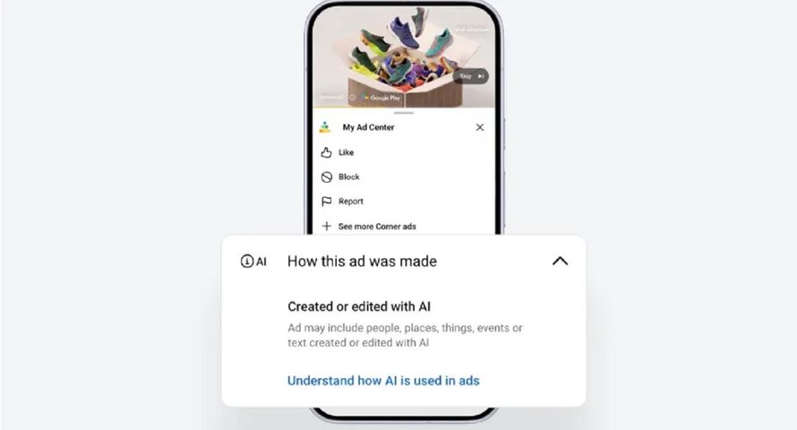 Google wprowadza globalnie nowe oznaczenia AI w reklamach