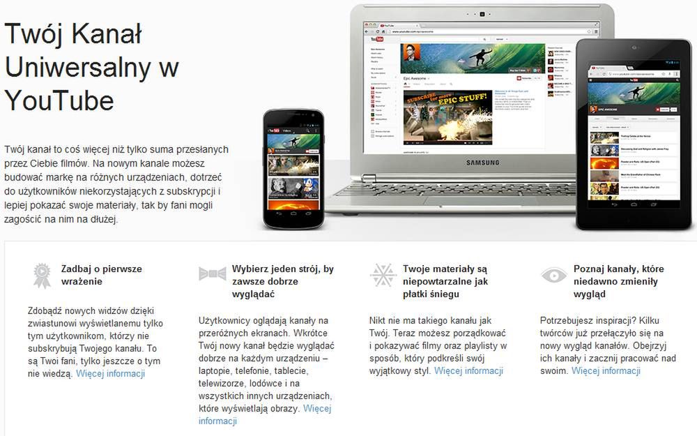 YouTube uruchomił stronę promującą nowy wygląd kanałów