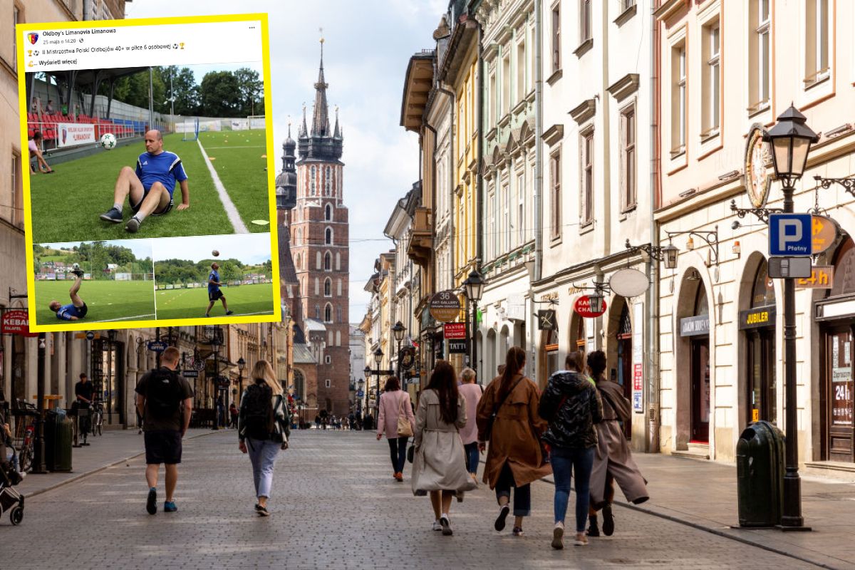 Pana Andrzeja można spotkać w centrum Krakowa