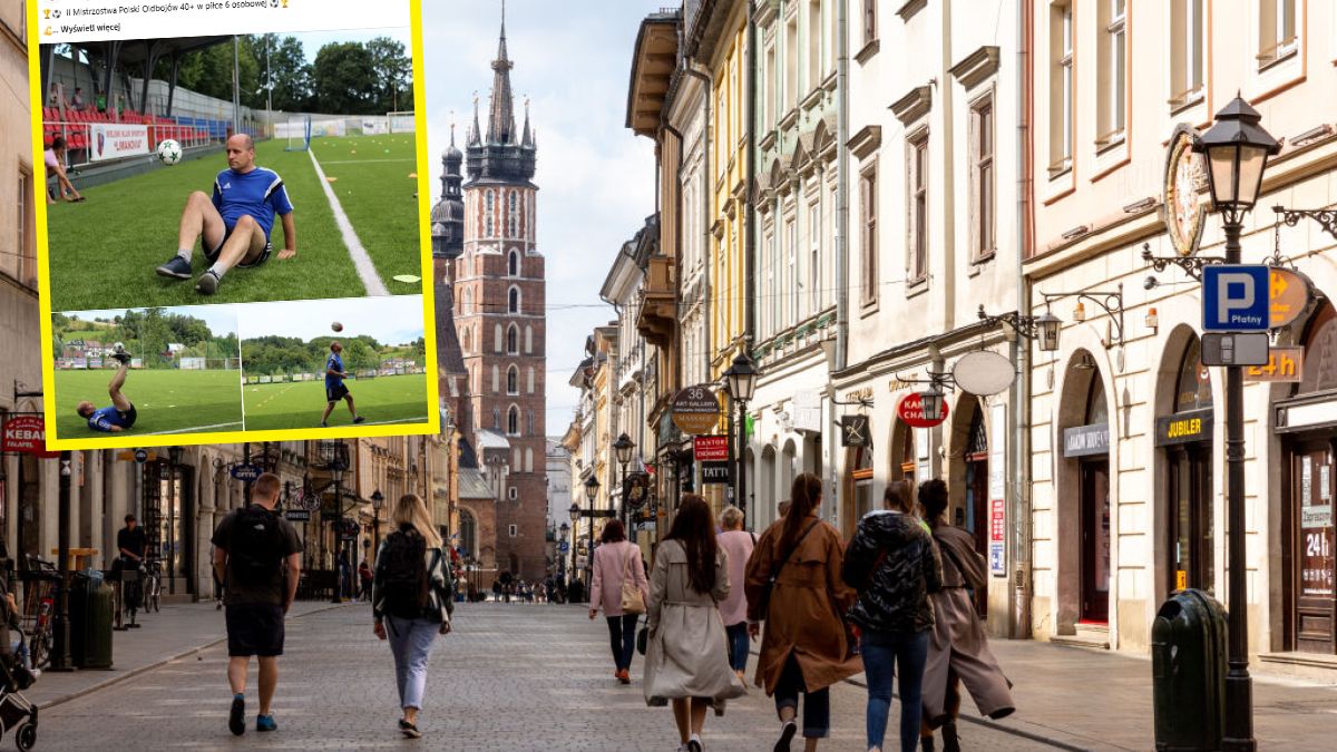 Pana Andrzeja można spotkać w centrum Krakowa