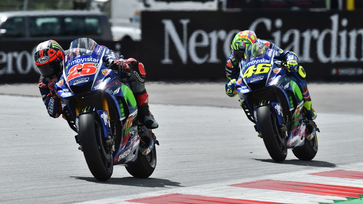 Materiały prasowe / Michelin / Maverick Vinales i Valentino Rossi