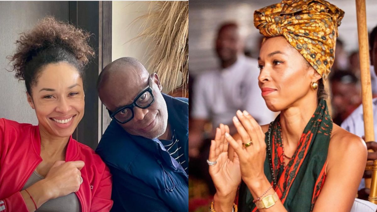 Omenaa Mensah z ojcem. Pożegnała go w Ghanie