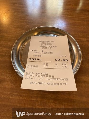 Za kanapkę w barze "El Roure" trzeba zapłacić 12,50 euro