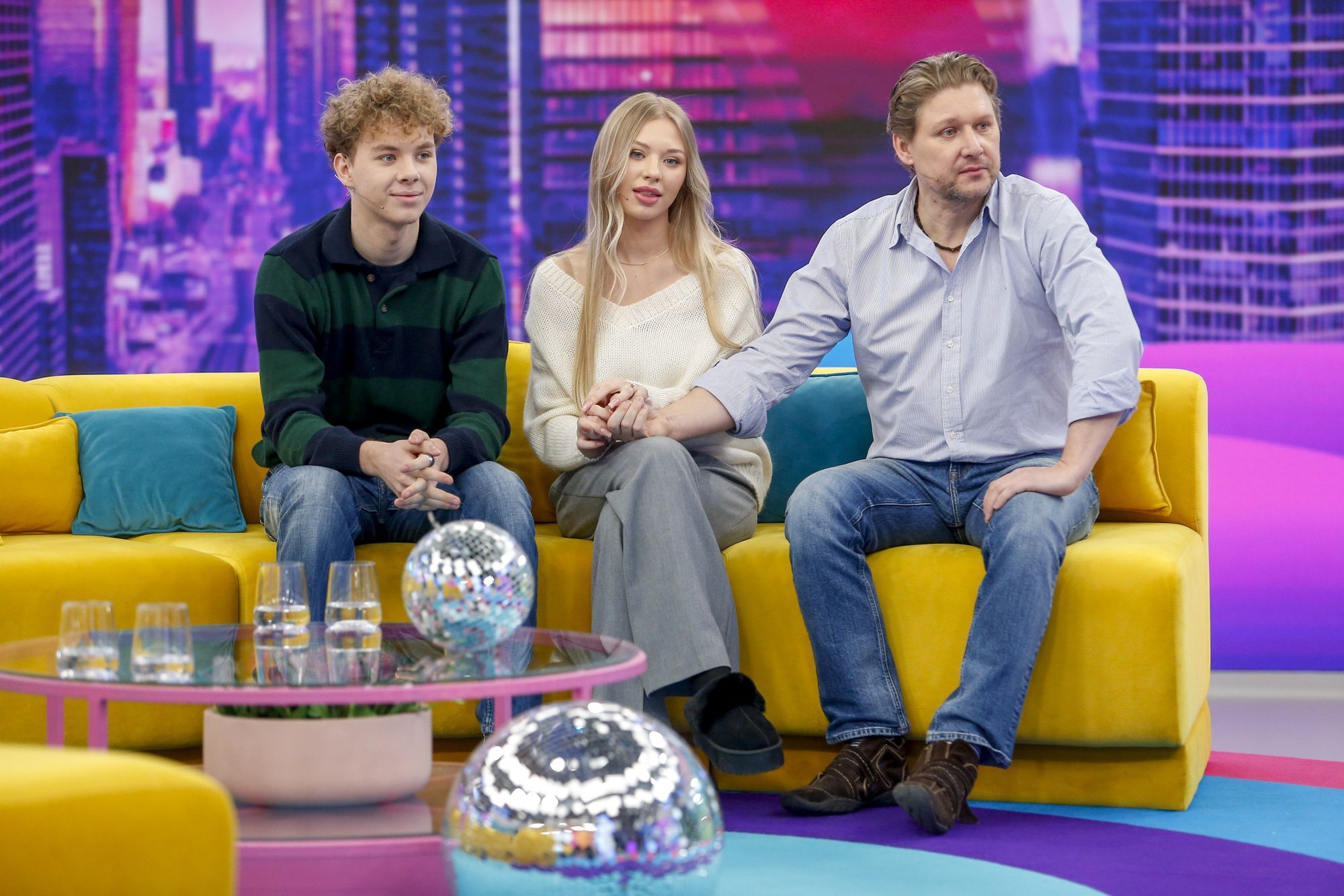 Andrzej Nejman z dziećmi, Jakubem i Martą