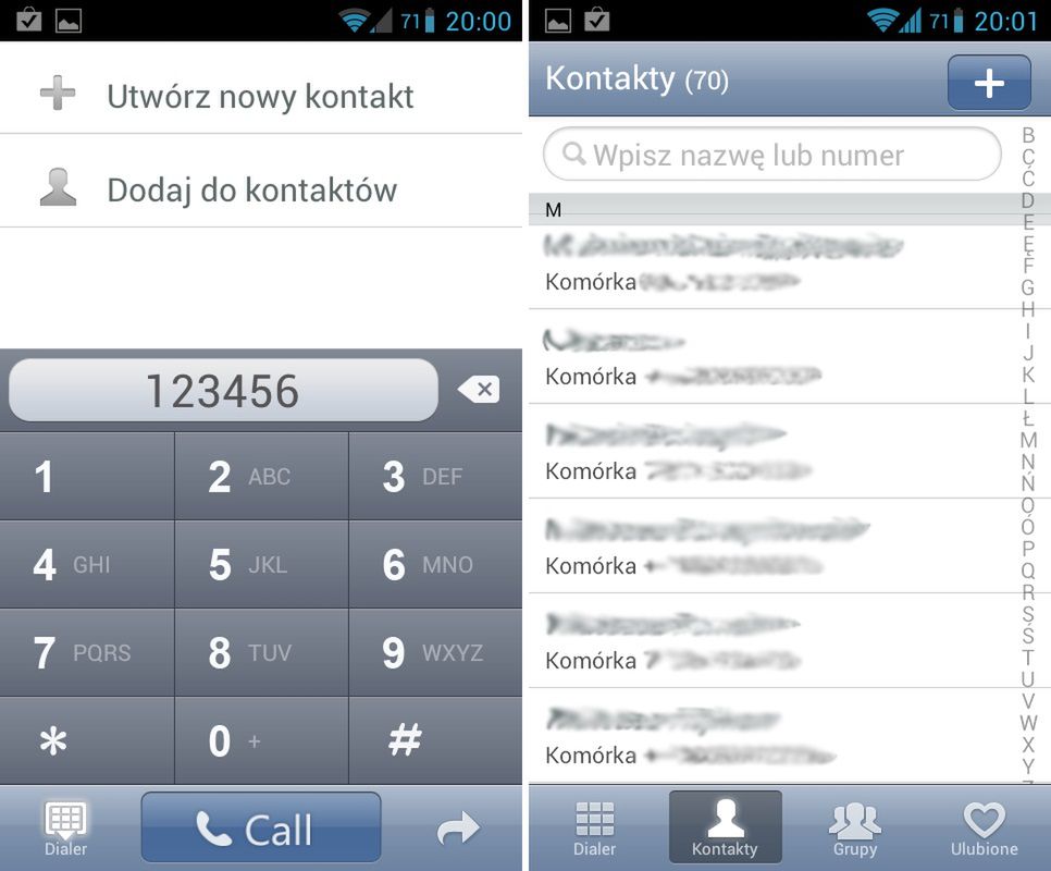 Go Contacts EX z motywem iPhone (fot. wł)