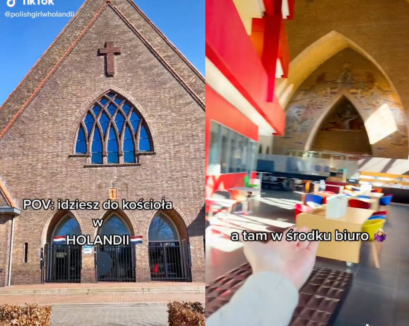 Kościół w Holandii. Polka pokazała, co zastała w środku