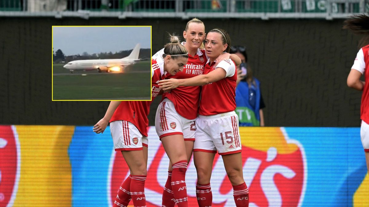 Zdjęcie okładkowe artykułu: Getty Images / ANP / Na zdjęciu: piłkarki Arsenalu / małe zdjęcie: awaria samolotu z zawodniczkami na pokładzie