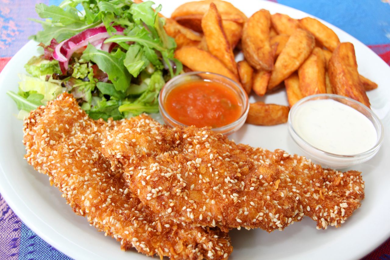 Add sesame seeds for the ultimate pork chop crunch