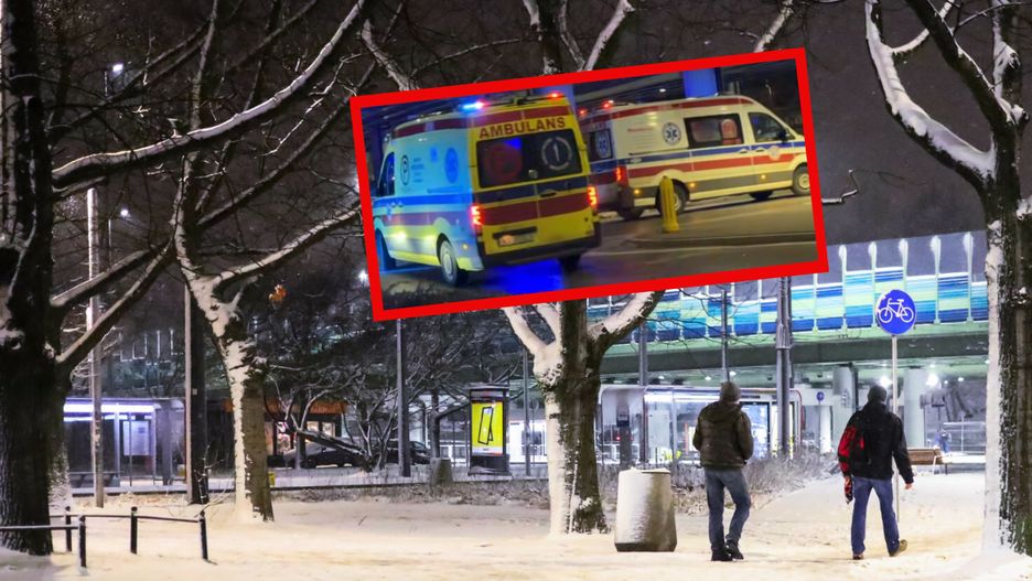 Wypadek na rondzie Starzyńskiego.