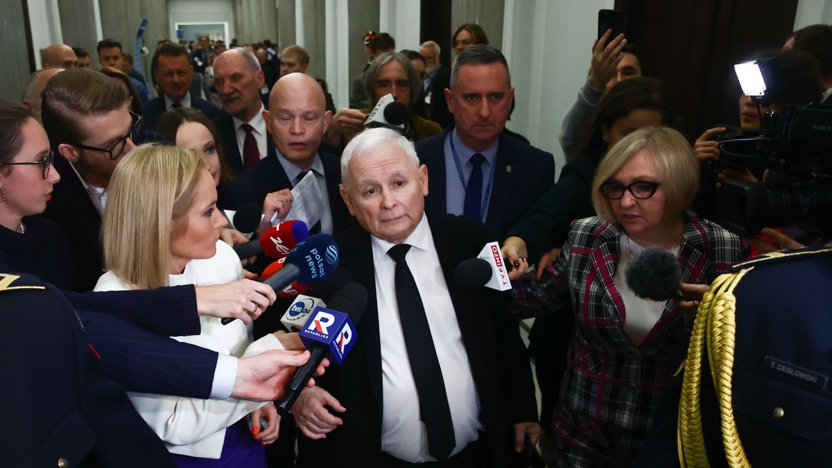 WARSAW, POLAND - DECEMBER 11: Law and Justice party leader Jaroslaw Kaczynski is seen during the Parliament session in Warsaw, Poland on December 11, 2023. Polish President Andrzej Duda entrusted the formation of the government to the current Prime Minister Mateusz Morawiecki but his motion for a vote of confidence is expected to be rejected due to the lack of a majority. The majority of Parliament is planning to vote for Donald Tusk as the new Prime Minister later today. (Photo by Jakub Porzycki/Anadolu via Getty Images)