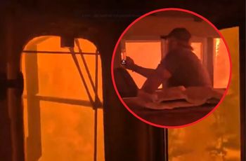 "Jesteśmy w piekle". Chwile grozy w Ontario. Wjechali w sam środek płomieni