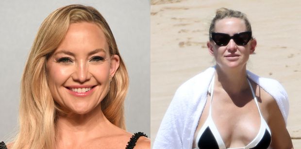 Odziana w KUSE BIKINI Kate Hudson ładuje baterie na Hawajach. Niezła forma? (FOTO)