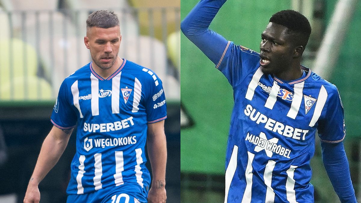 Getty Images / Mateusz Slodkowski oraz PAP/Adam Warżawa / Na zdjęciu: Ousmane Sow i Lukas Podolski