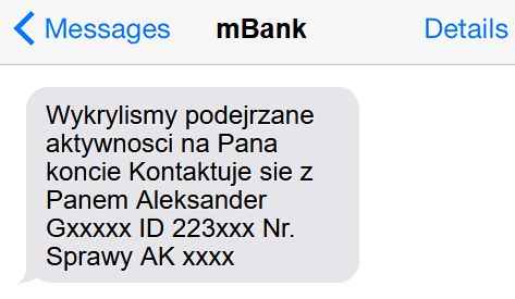 Fałszywy SMS o kontakcie pracownika