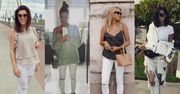 Białe spodnie z dziurami – letni hit wśród celebrytek