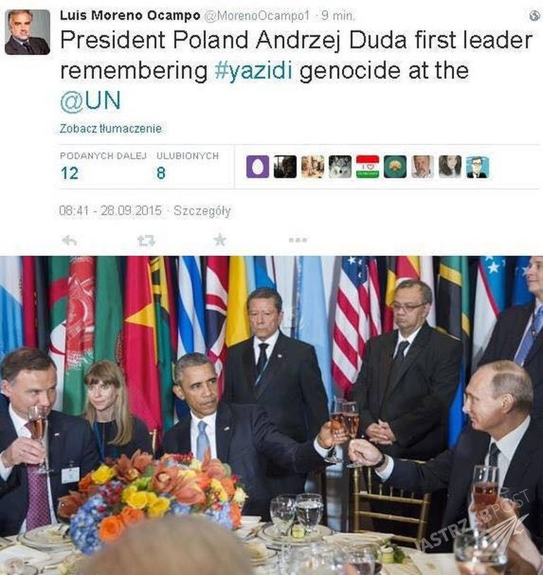 Andrzej Duda. Barack Obama i Wladimir Putin