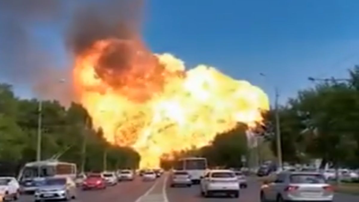 W chwili eksplozji nad Wołgogradem pojawił się wielki słup ognia