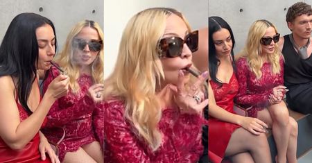 Tymczasem na pokazie Saint Laurent: wygładzona Madonna PUSZCZA DYMKA w towarzystwie Charli XCX (ZDJĘCIA)