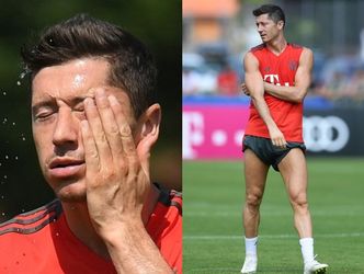 Smutny Lewandowski stroi miny na treningu Bayernu (FOTO)